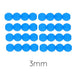 Tschechische runde Perlen fluo Neon electric blue Blau 3mm (30)