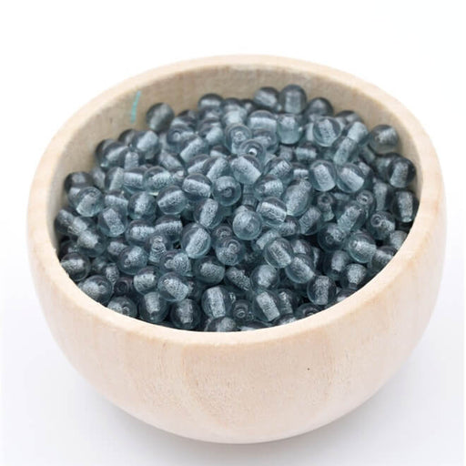Kaufen Sie Perlen in Deutschland Tschechische runde Glasperle Montana Blue 4mm (50 Perlen)