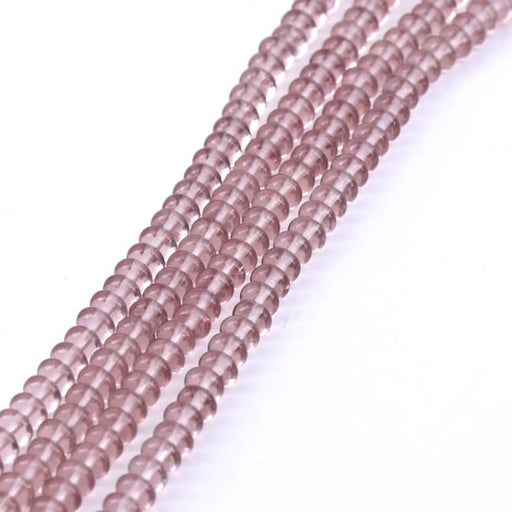 Böhmische helle Amethyst-Rondelle – 3 x 5 mm (1 Strang)