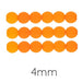 Tschechische runde Perlenfluo Neon orange 4mm (50)