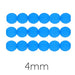 Tschechische runde Perlen fluo Neon electric blue Blau4mm (50)