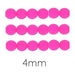Tschechische runde Perlen fluo Neon Pink Rosa 4mm (50)