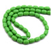 Opak grüne Tschechische Reisperle 6x4mm (1 Strang)