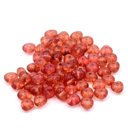 Barocke böhmische Rondellen Roségoldtopas – 4–6 mm (10 g)