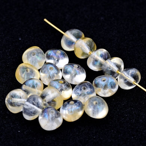 Barocke böhmische Rondellen gelber Glanz böhmischer Kristall – 6–8 mm (10 g)