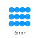 Tschechische runde Perlen fluo Neon electric blue Blau 6mm (50 perles)