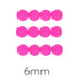 Tschechische runde Perlen fluo Neon pink - 6mm (50 perles)