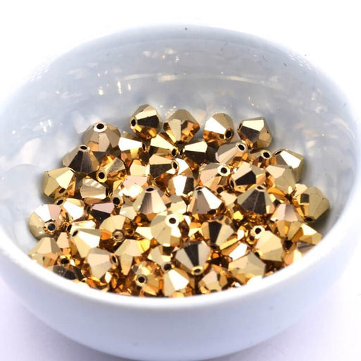 Kaufen Sie Perlen in Deutschland Preciosa Bicone Crystal Aurum Full 5,7x6mm (10)