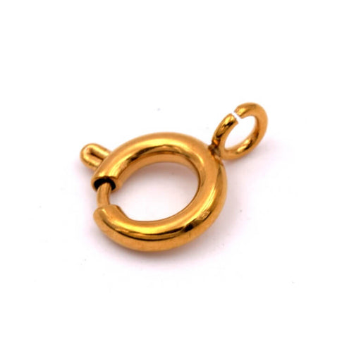 Verschlüsse rund aus Edelstahl goldfarben Feder 12 mm (1)