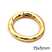 Runder Federverschluss aus goldenem Messing – 15 x 3 mm (1)