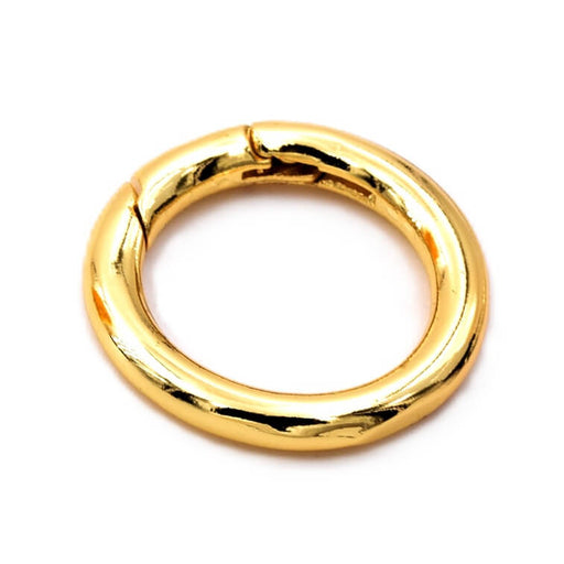 Karabinerverschluss rund goldenes Messing – 18 x 3 mm (1)