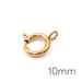 Runder Federringverschluss 10 mm goldener Edelstahl (1)