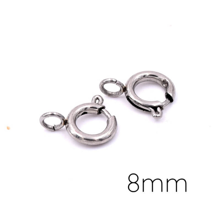 Runde Federringverschlüsse 8 mm Edelstahl (2)