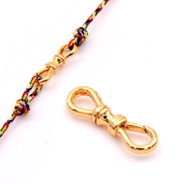 Hakenverschluss – goldfarbenes Messing – 16 x 5 mm (1)