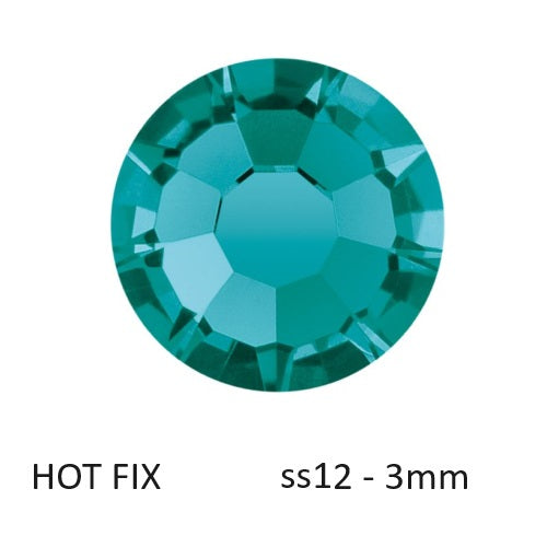 Kaufen Sie Perlen in Deutschland Preciosa Flatback Hotfix Strasssteine Blue Zircon – ss12-3mm (80)