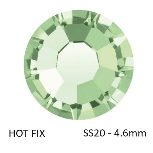 Preciosa Flatback Hotfix Strasssteine ​​Chrysolite – ss20-4,6mm (60)