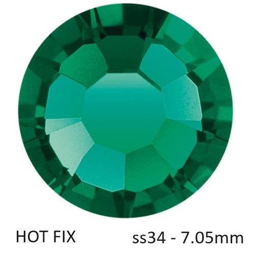 Preciosa Flatback Hotfix Strasssteine ​​Emerald – ss34-7,05mm (12)