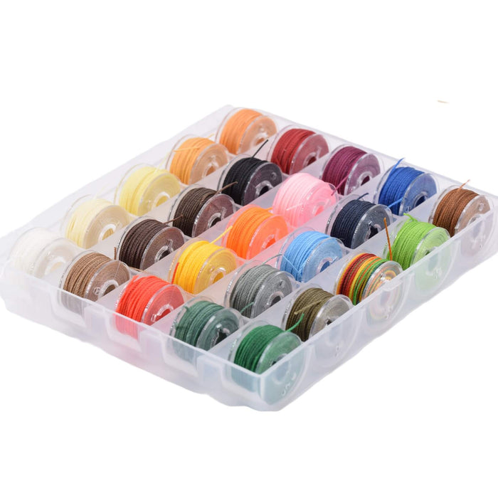 Sortiment an gewachsten Polyestergarnspulen 0.55 mm – 10 m (1)