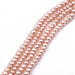 Süßwasserperlen rund kartoffelförmig zartes Rosa – 3.5–4 mm (1 Strang – 37 cm)