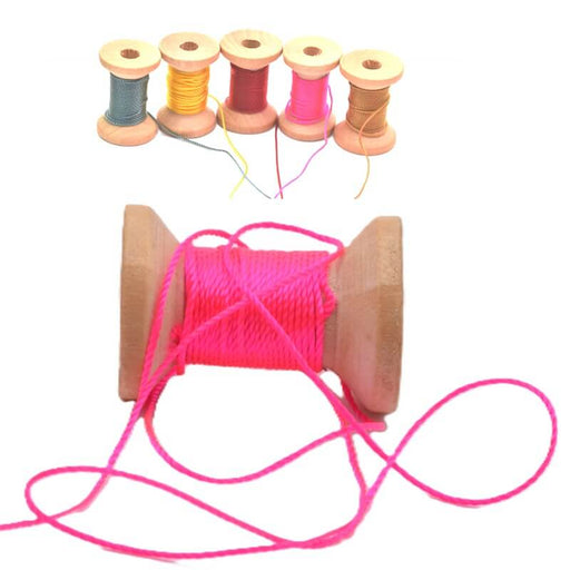 Gedrehte seidige Polyesterschnur – Neonpink 1 mm (5 m)