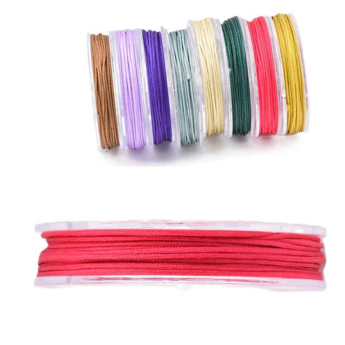 Geflochtene Nylonschnur – 0.8 mm – Kamelien-Rosa – 8-m-Spule (1)