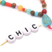 Wort CHIC - 4 runde Buchstabenperlen 7mm (1 Wort)