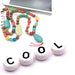 Wort „COOL“ – 4 runde Buchstabenperlen 7 mm (1 Wort)