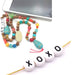 Wort „XOXO“ – 4 runde Buchstabenperlen 7 mm (1 Wort)