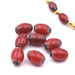Rote Millefiori-Röhrchenperlen 8.5–9 x 6–6.5 mm Loch: 0.8 mm (10)