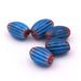 Millefiori-blaue Zylinderperlen 11–12 x 7–8 mm Loch: 1 mm (5)