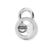 Endkappe, runde Scrimperle mit silberner Metallschraube, 4,5 mm, mit Ring (2)