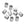 Perlen Einzelhandel Crimp-Rohrperle – 2 x 2 mm Edelstahl – Loch: 1.5 mm (10)