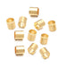 Crimp-Rohrperle – 2 x 2 mm goldener Edelstahl – Loch: 1.5 mm (10)