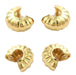 Rillen-Quetschperlenhüllen vergoldetes Messing. 4 x 3 mm (10)