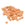 Perlen Einzelhandel Beige-orangefarbene Pailletten zum Aufnähen 5 mm. Loch 1 mm (10 g)