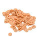 Beige-orangefarbene Pailletten zum Aufnähen 5 mm. Loch 1 mm (10 g)