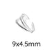925er Sterlingsilber-Schließe 9 x 4.5 mm – Stift: 1.5 mm (1)