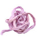 Recyceltes Sari-Seidenband – ausgefranst und geknittert – Hellviolett – 30 mm (1 m)