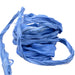 Recyceltes Sari-Seidenband – ausgefranst und geknittert – Blau – 30 mm (1 m)