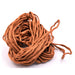Handgefärbtes Natursidk-Band – Siennabraun 2 mm (1 m)
