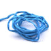 Handgefärbtes Natursidk-Band – Türkisblau 2 mm (1 m)