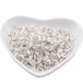Silbergefütterte Glasröhrchenperlen 4–5 x 2 mm – Loch: 0.8 mm (10 g)