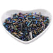 Mix aus Rocailles und Stiftperlen – Topas Violett-Irisierend (10 g)