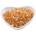 Mix aus Rocailles und Stiftperlen – Topas silberbeschichtet irisierend & mattiert (10 g)