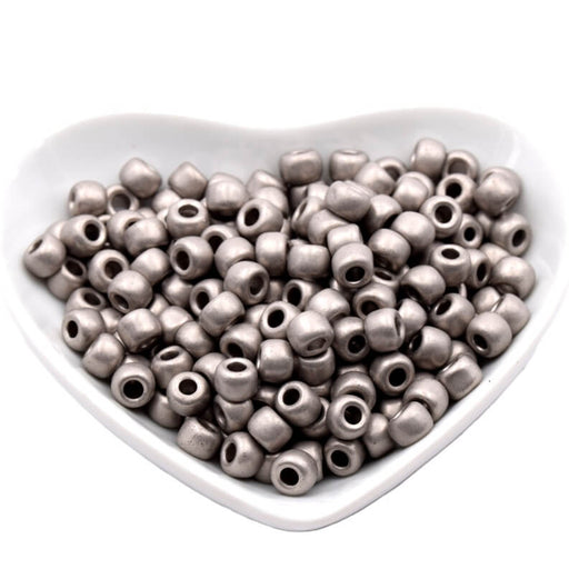 cc566 – Toho 3/0 Rocailles-Perlen mattiert Antiksilber (10 g)