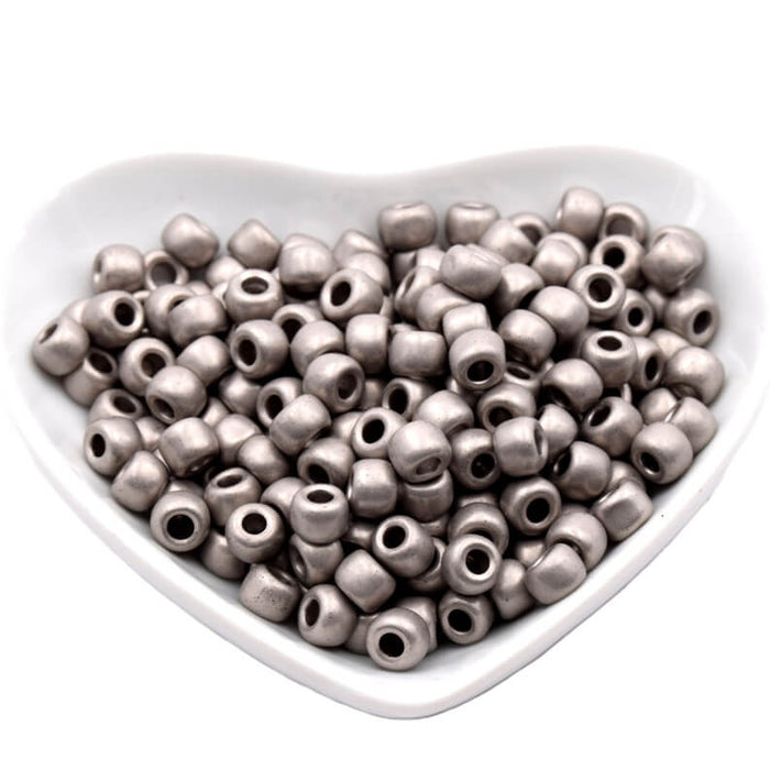 cc566 – Toho 3/0 Rocailles-Perlen mattiert Antiksilber (10 g)