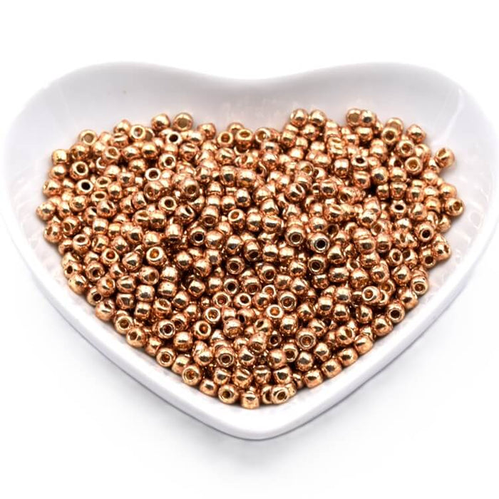 ccPF593 Toho Rocailles Beads 8/0 Galvanized Almond PF (10 g)