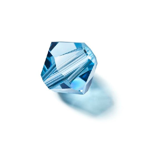 Kaufen Sie Perlen in Deutschland Preciosa Malibu Blue Doppelkegelperlen 4 mm (40 Stück)