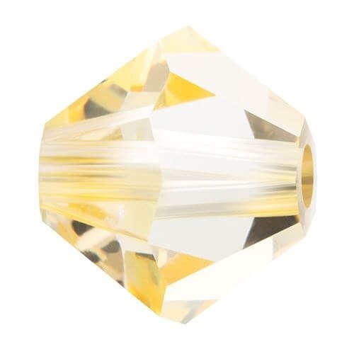 Kaufen Sie Perlen in Deutschland Doppelkegelperlen Preciosa Kristall Blond Flare 5,7x6mm (10)