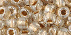 Kaufen Sie Perlen in Deutschland cc989 Toho 3/0 Gold-Lined Crystal runde Rocailles (10 g)